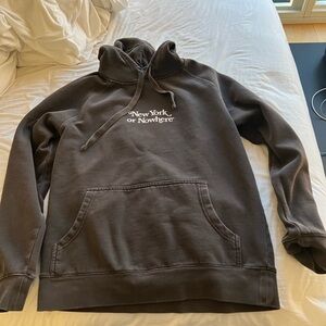 New York or Nowhere Dark Gray Hoodie